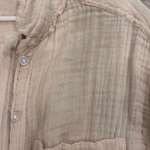 Blush linen pink urban outfitters top